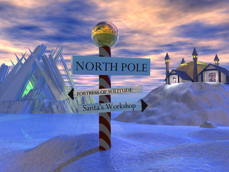 Signpost at North Pole