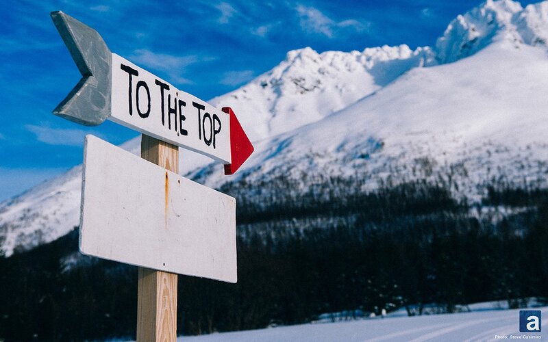 Signpost in Snow