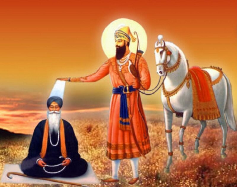Sikh Guru and Horse