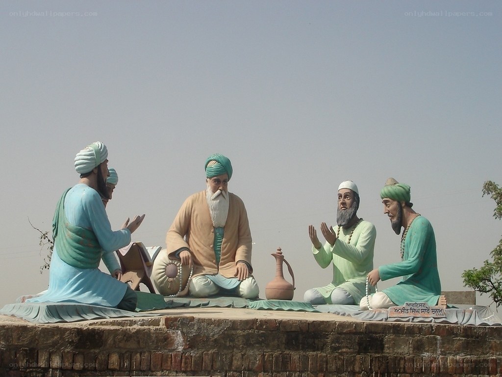 Sikh Gurus statue group