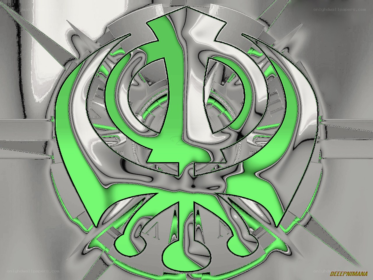 Sikh Khanda Symbol Art