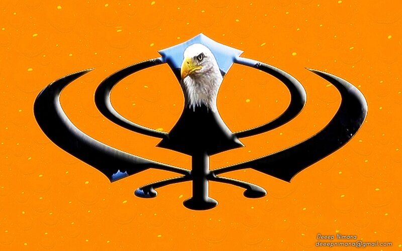 Sikh Khanda with Eagle