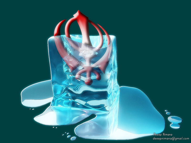 Sikh Symbol in Ice