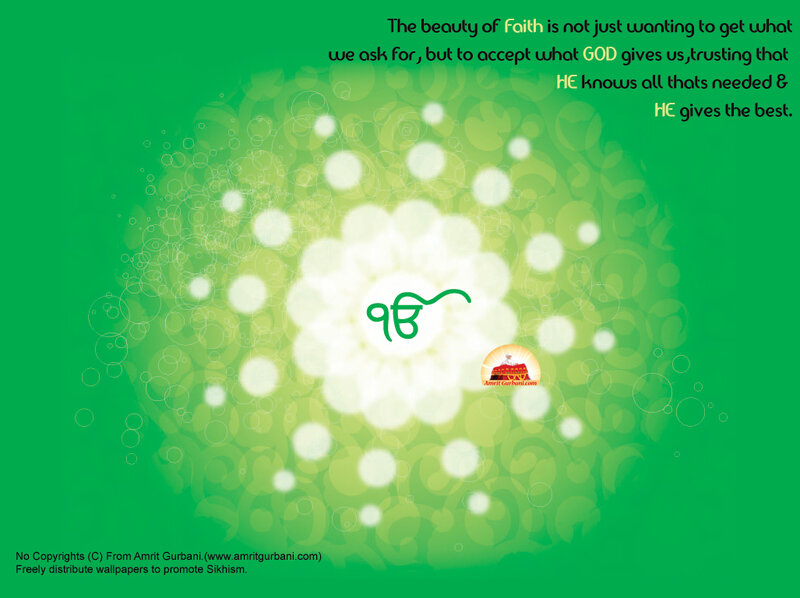 Sikhism Symbol on Green