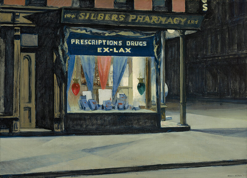 Silbers Pharmacy at Night