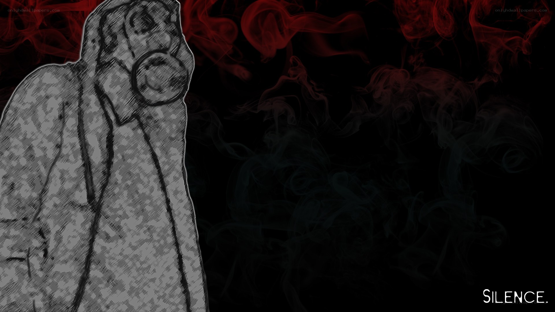 silence with smoke and figure
