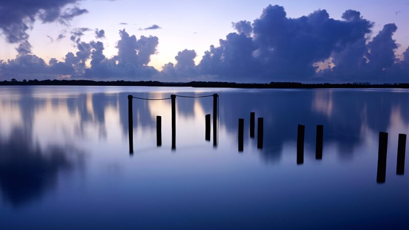 Silent dock at twilight