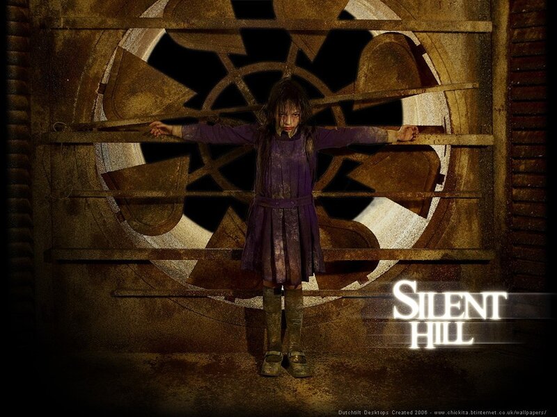 Silent Hill girl in industrial setting