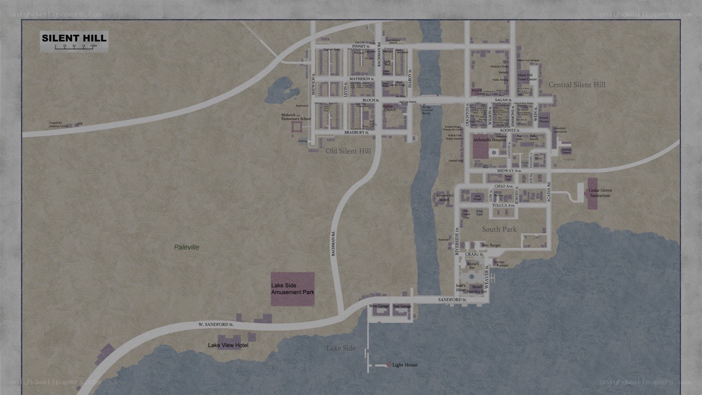 Silent Hill town map