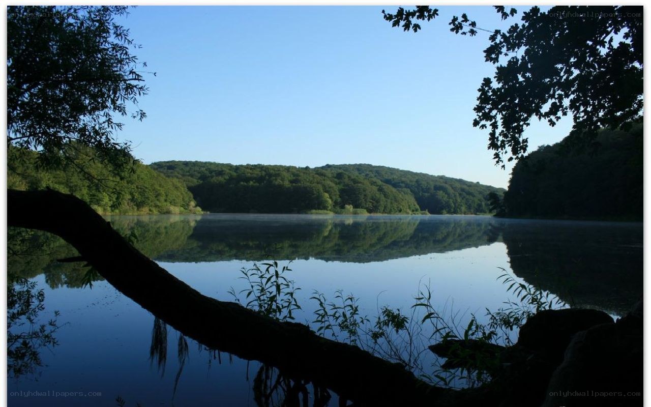 Silent lake at dawn