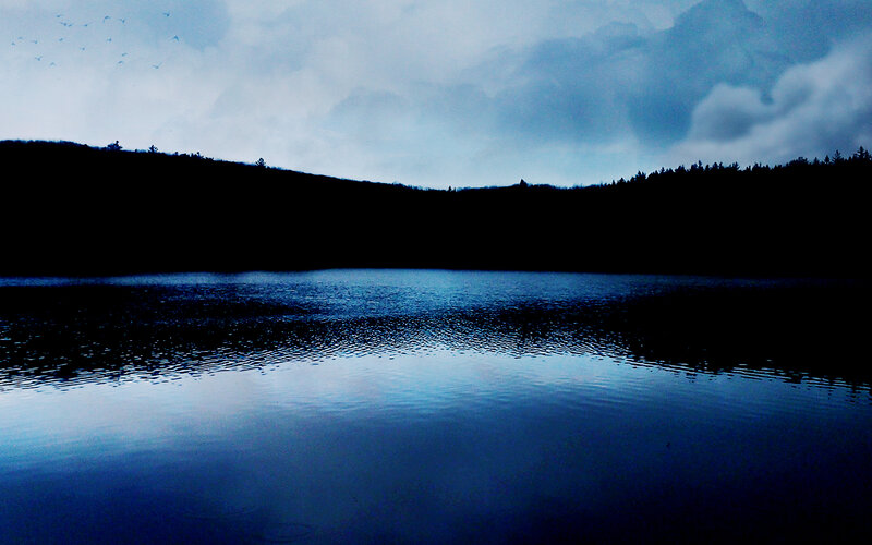 Silent lake at dusk