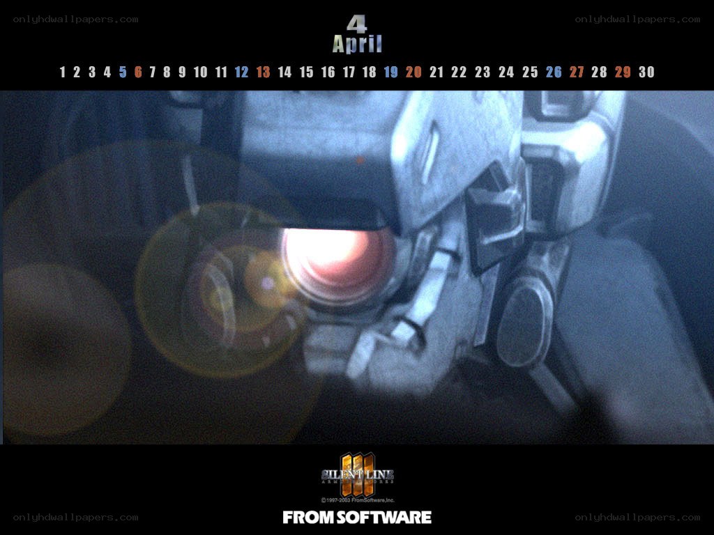 Silent Line calendar wallpaper