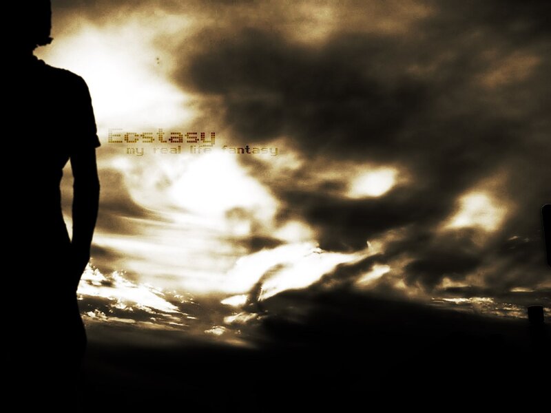 silhouette against stormy sky