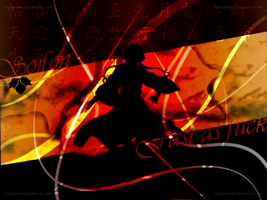 Silhouette anime character art