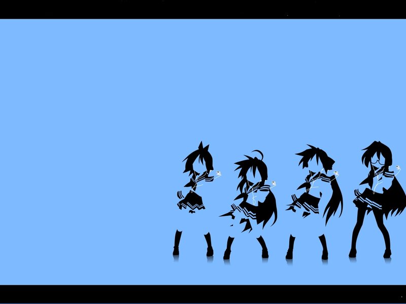 silhouette anime girls dancing
