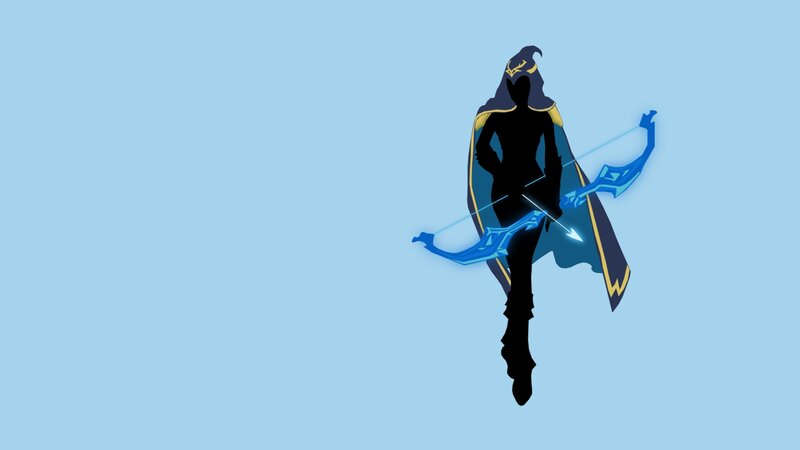 Silhouette Archer with Bow