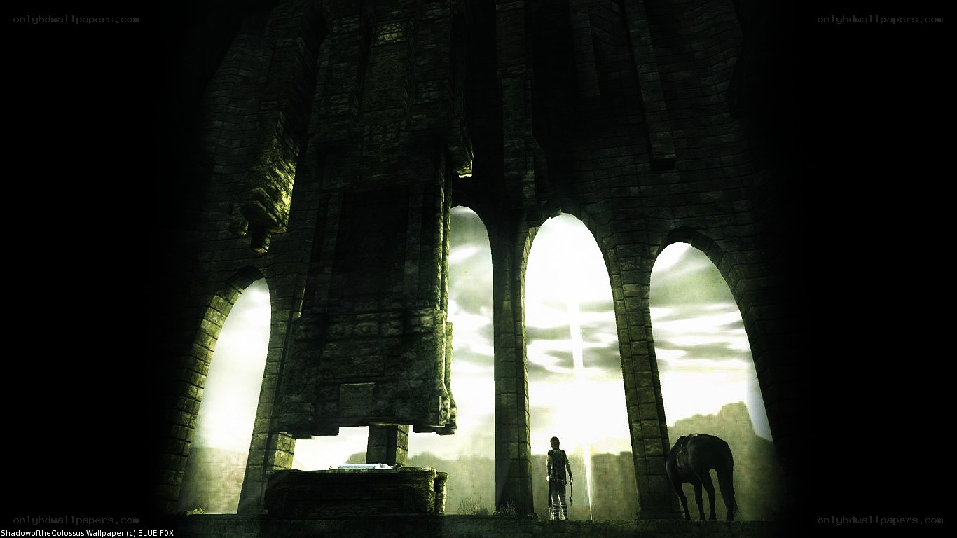 Silhouette at ancient ruins