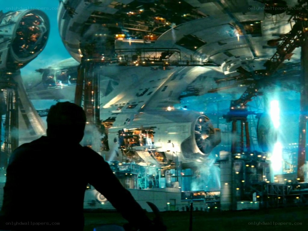 silhouette at spaceport