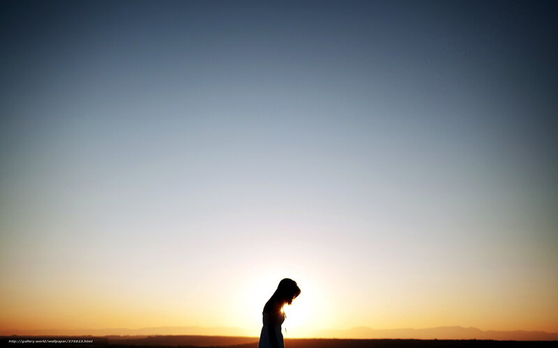 Silhouette at sunset