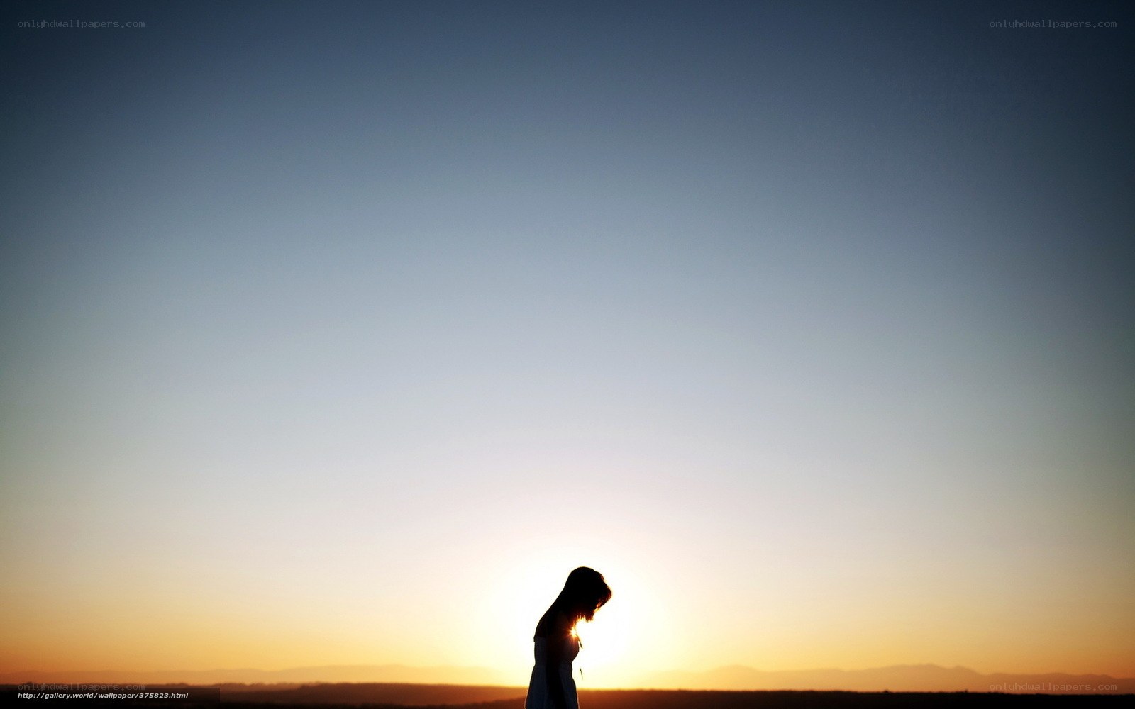 Silhouette at sunset