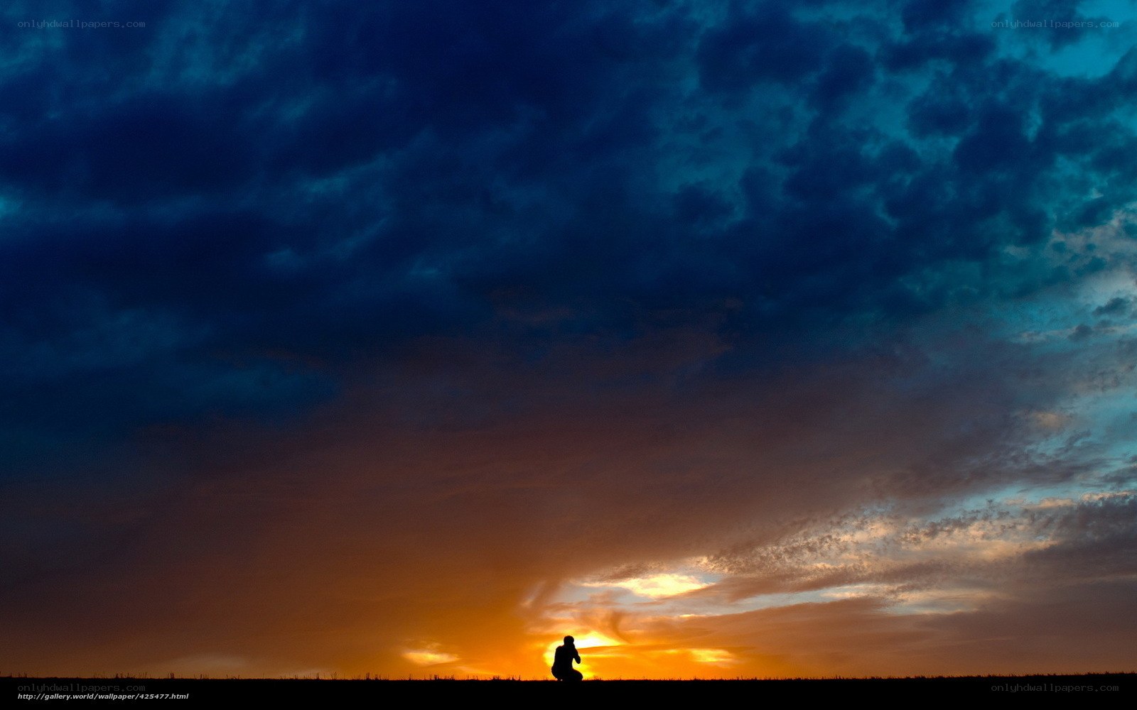 Silhouette at sunset