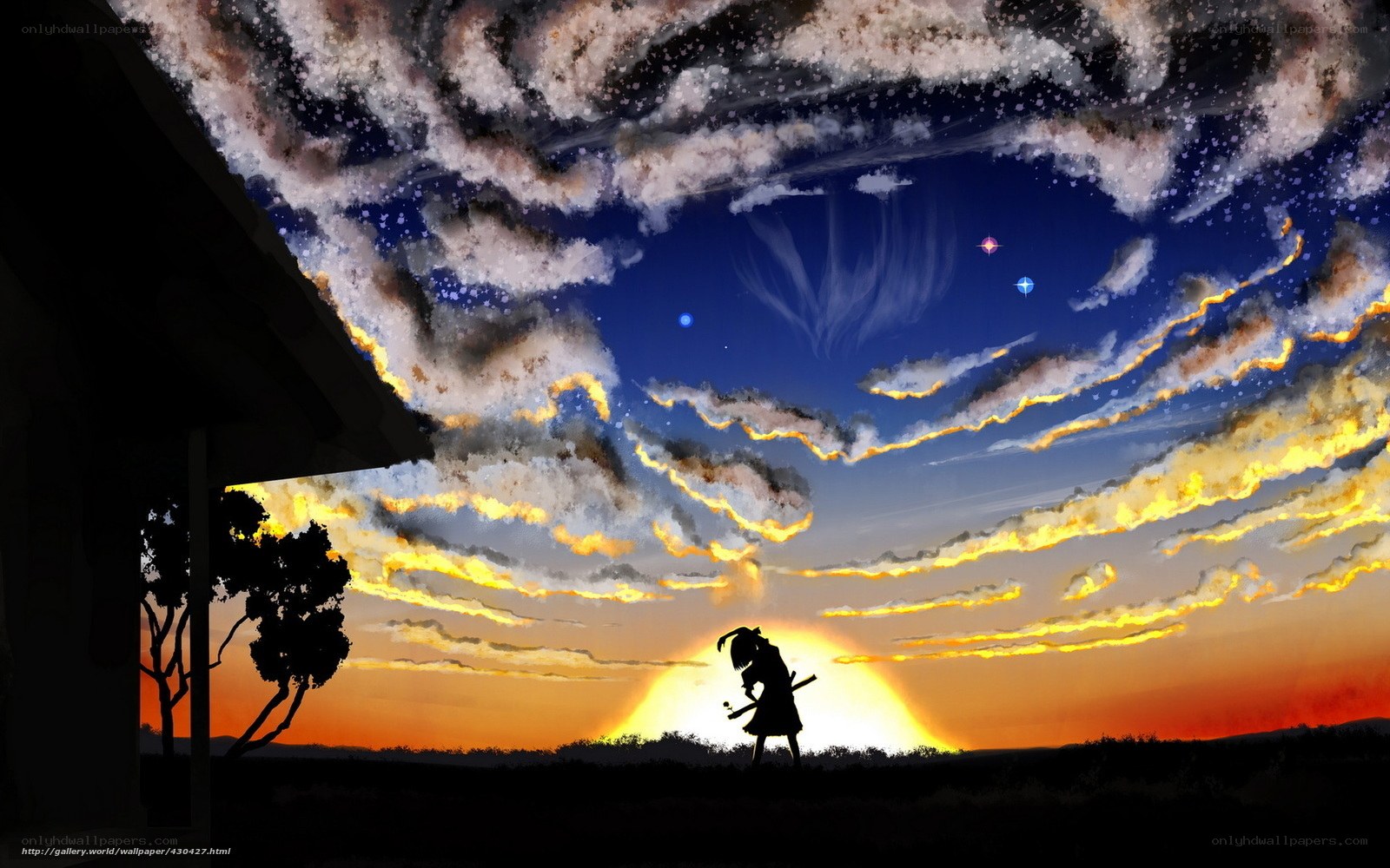 Silhouette at sunset