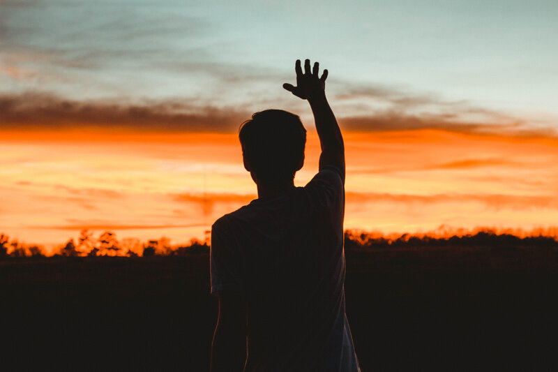 silhouette at sunset