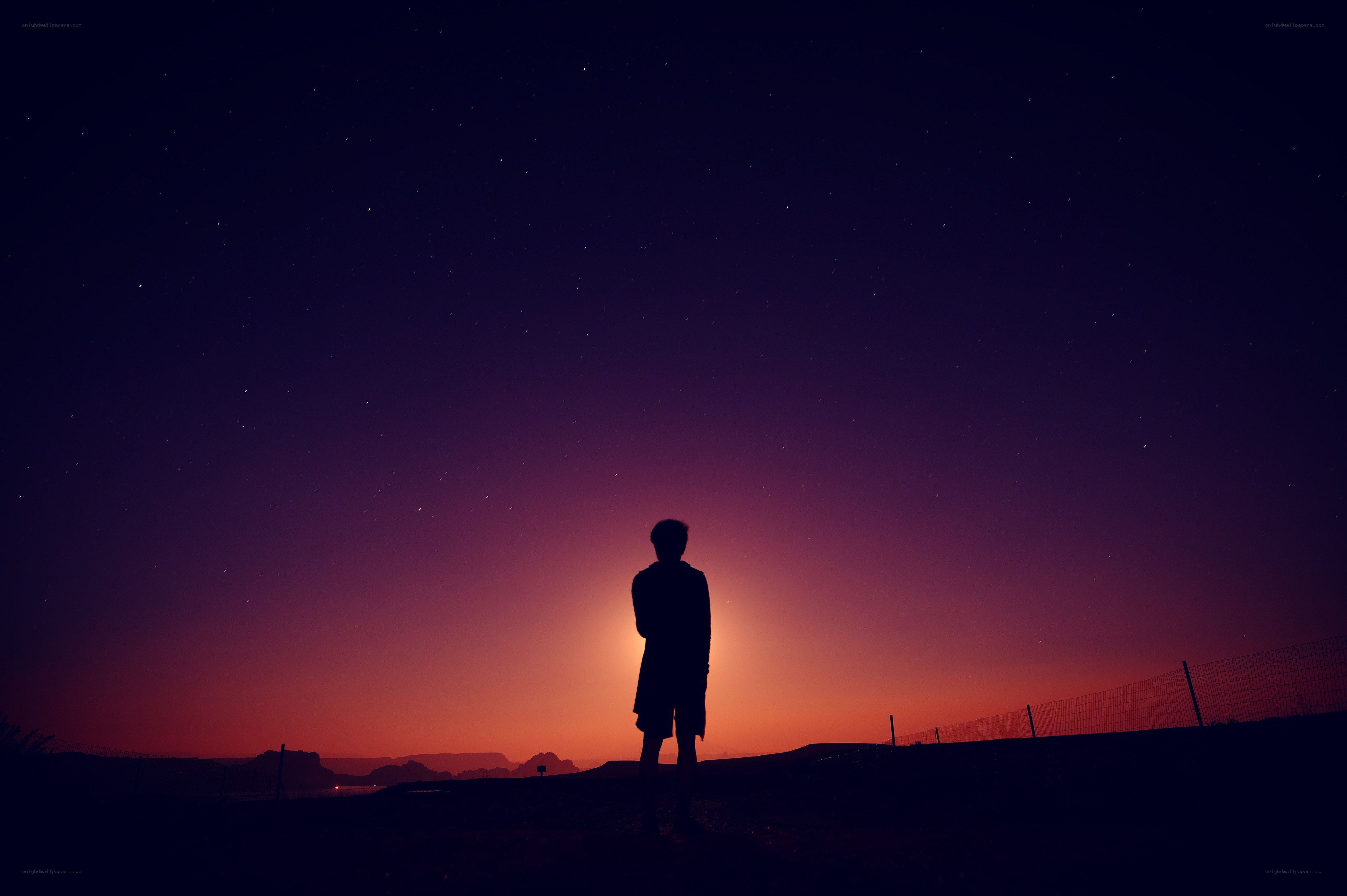 Silhouette at sunset