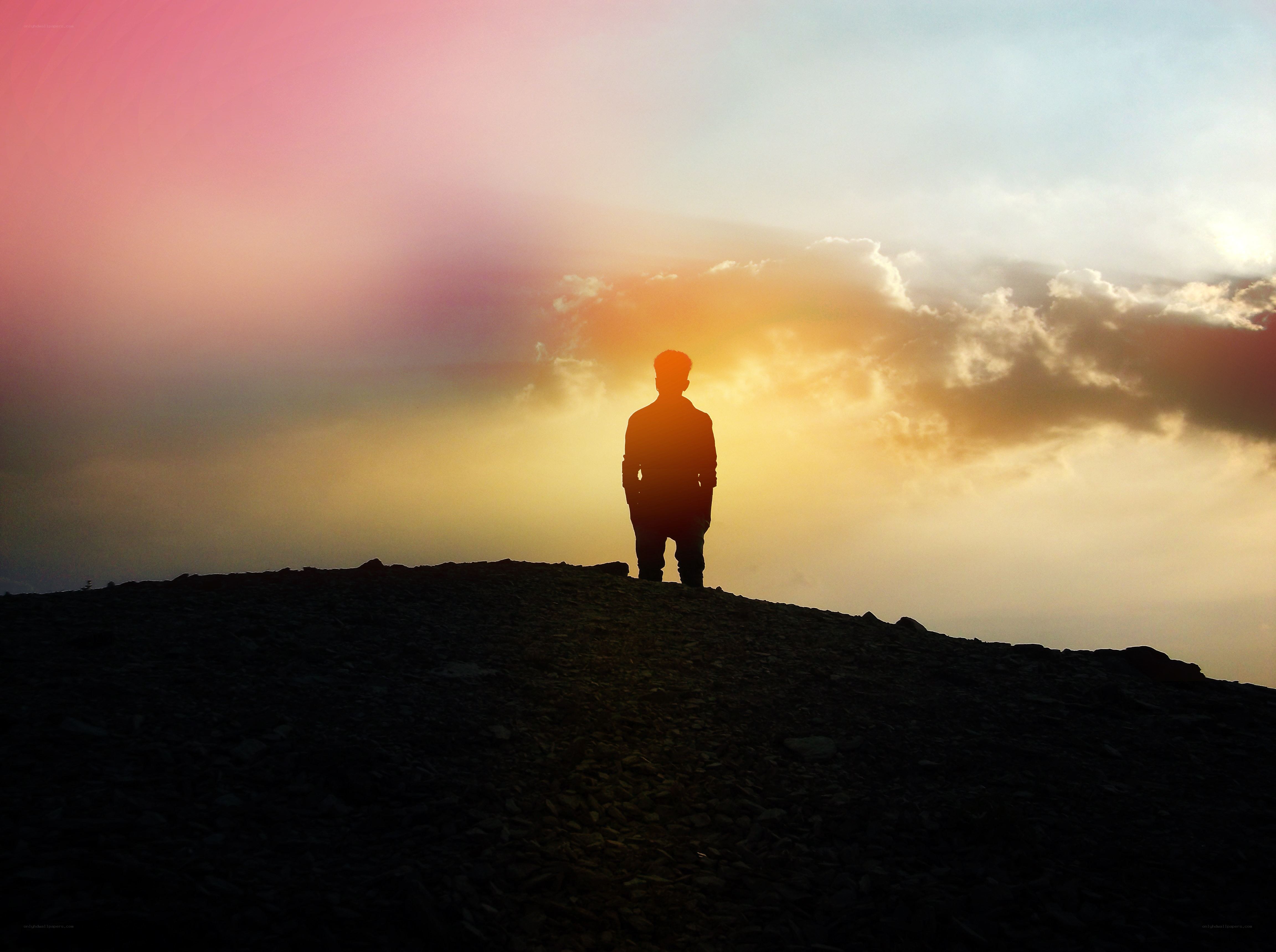 Silhouette at sunset