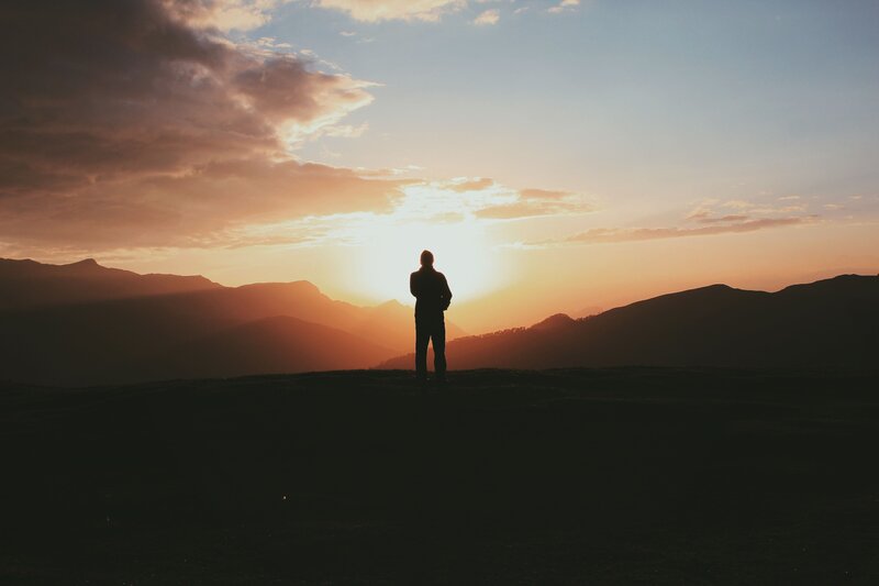 Silhouette at sunset