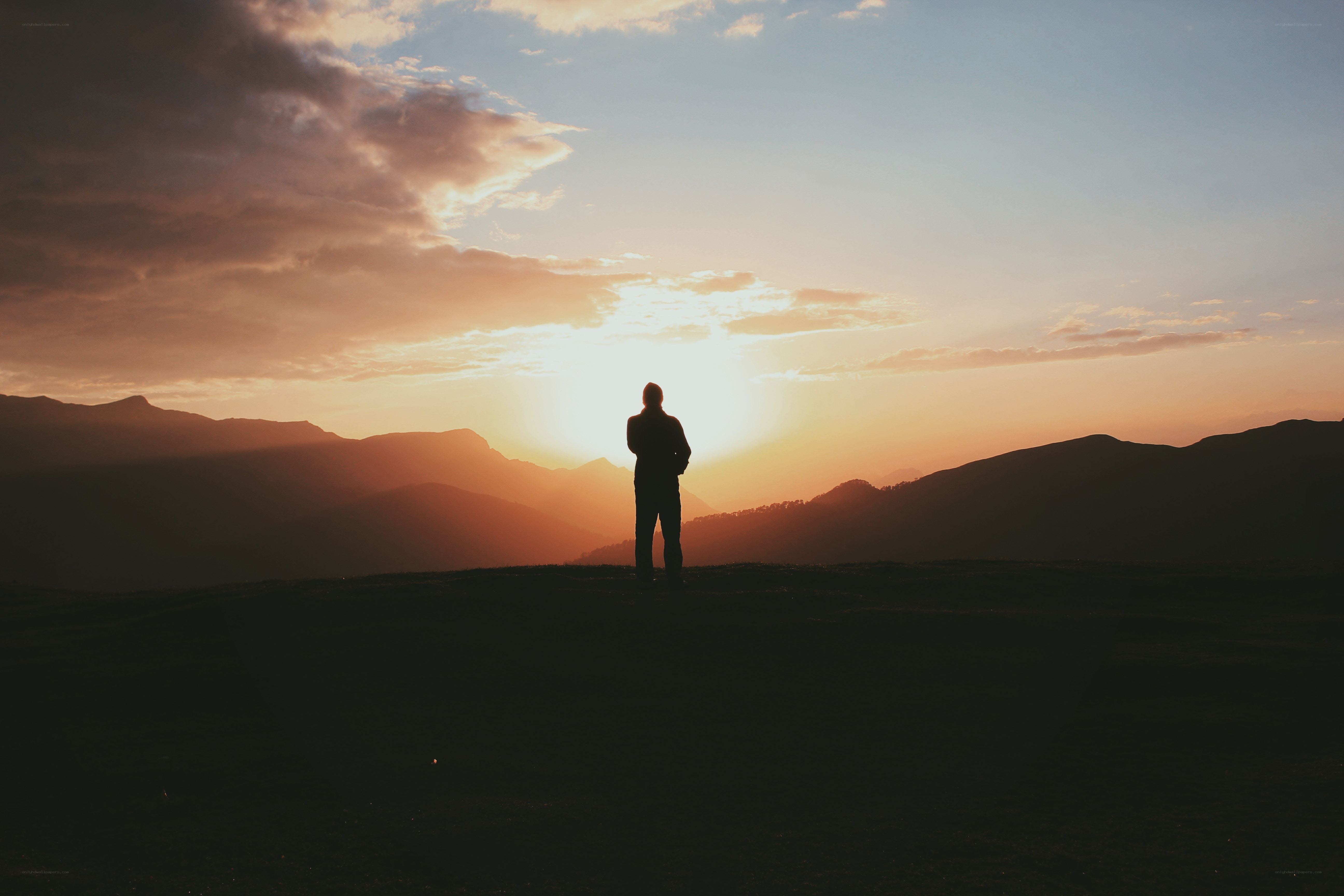 Silhouette at sunset