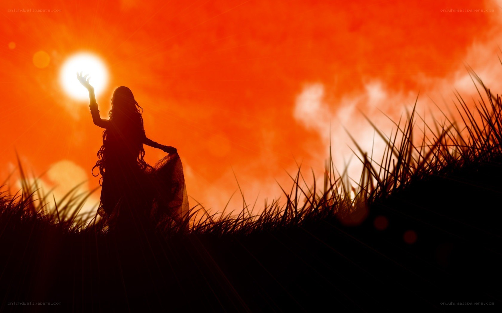 silhouette at sunset