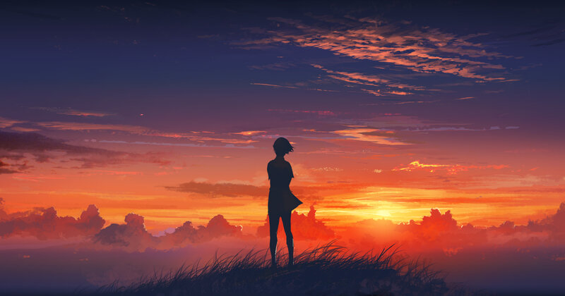 Silhouette at sunset