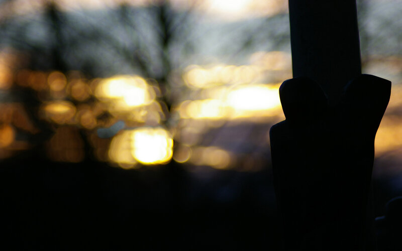 silhouette at sunset