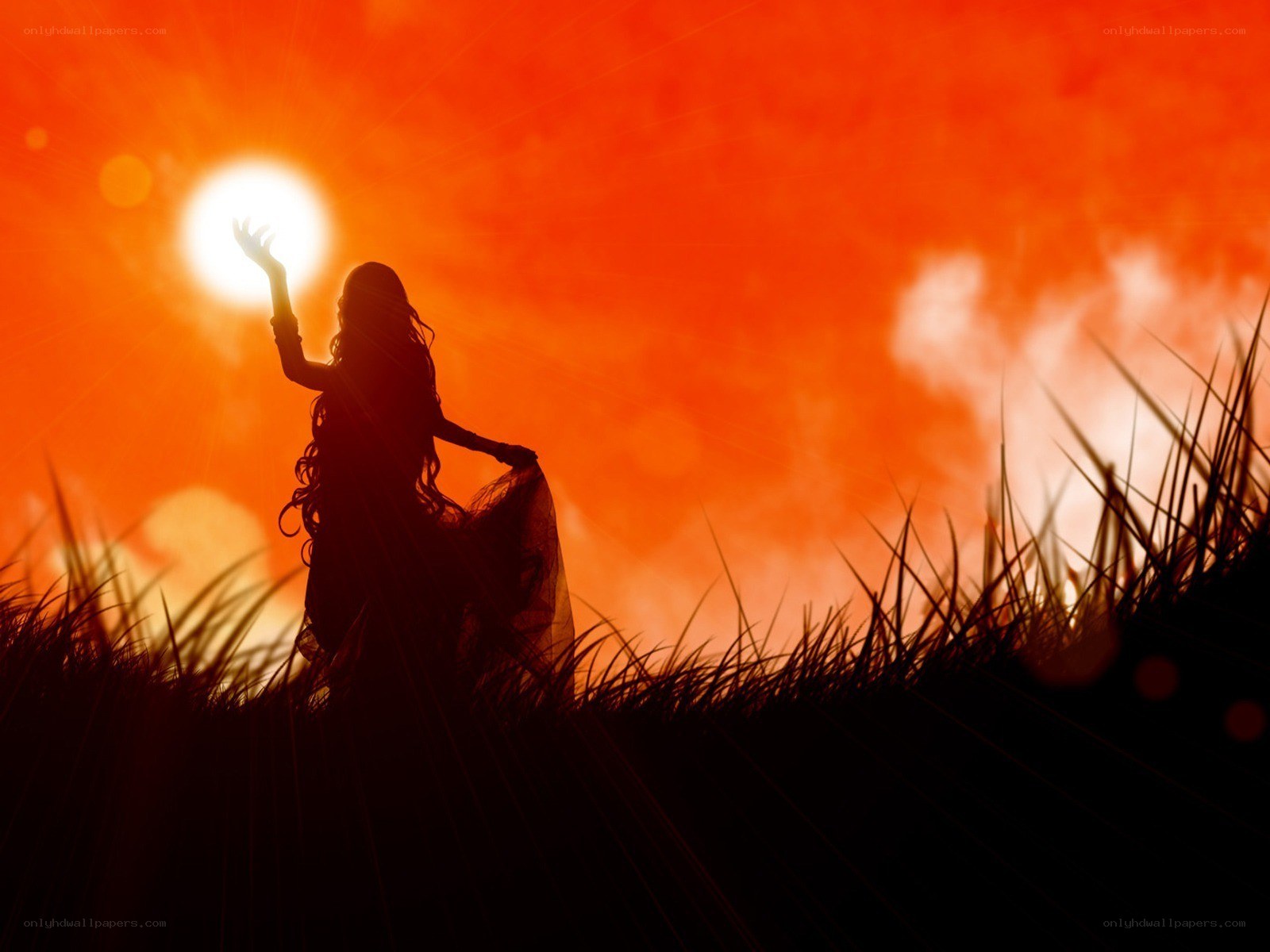 silhouette at sunset