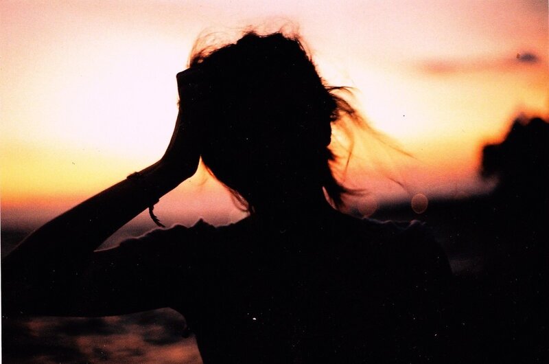 silhouette at sunset
