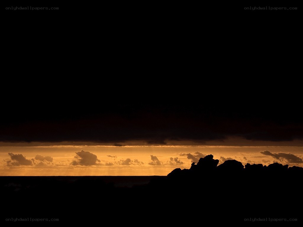 silhouette at sunset