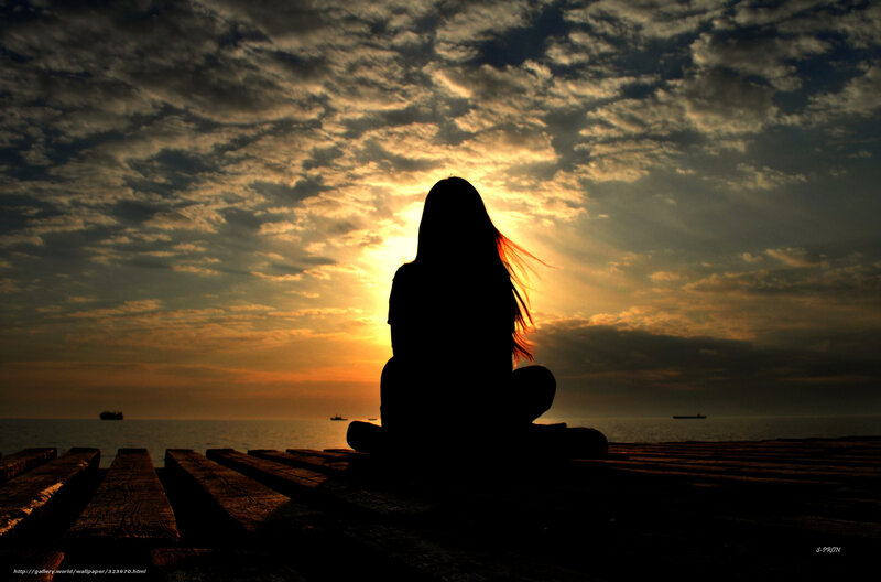 Silhouette at sunset