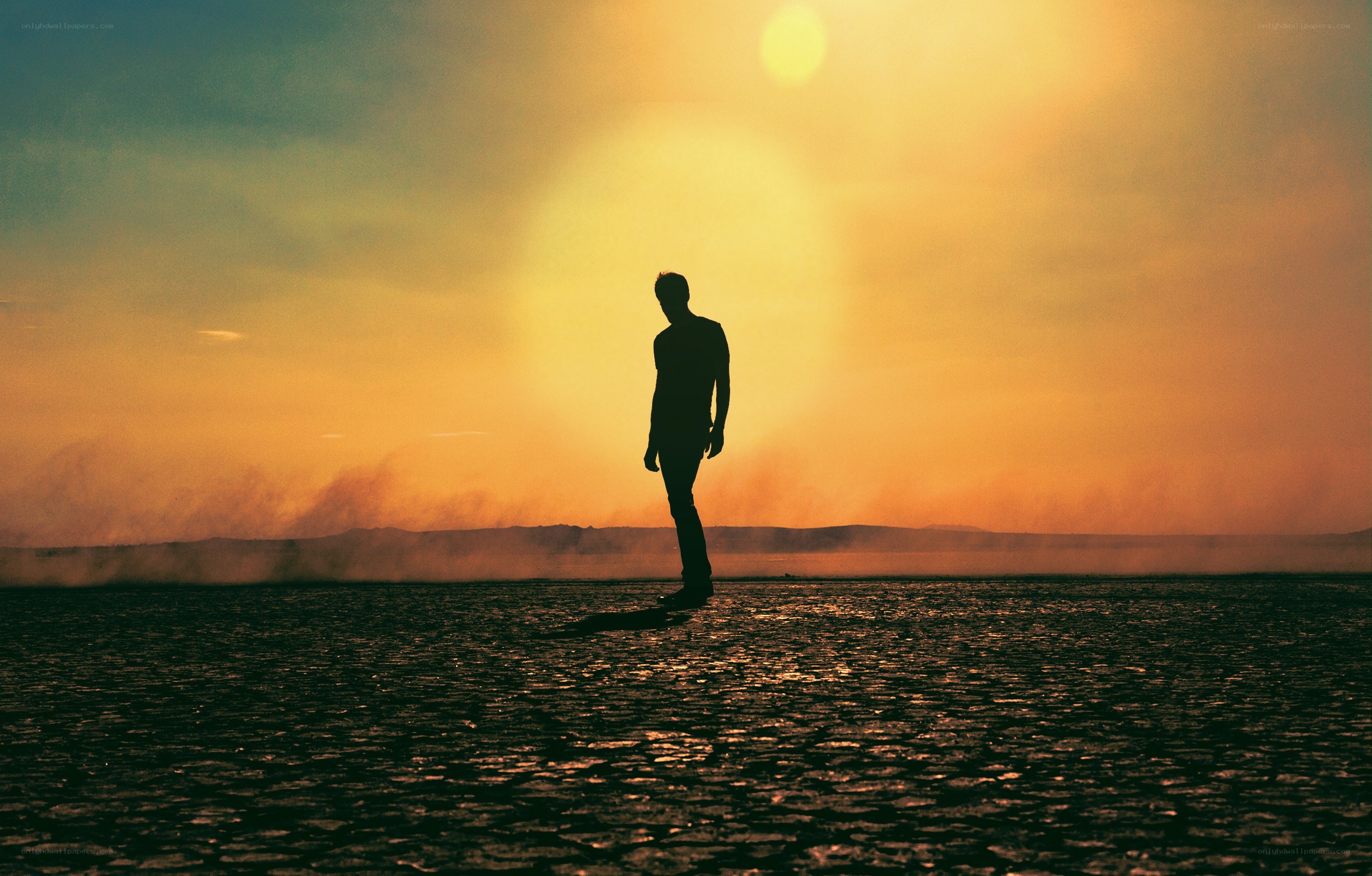 Silhouette at sunset