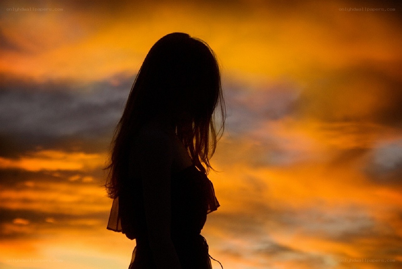 silhouette at sunset
