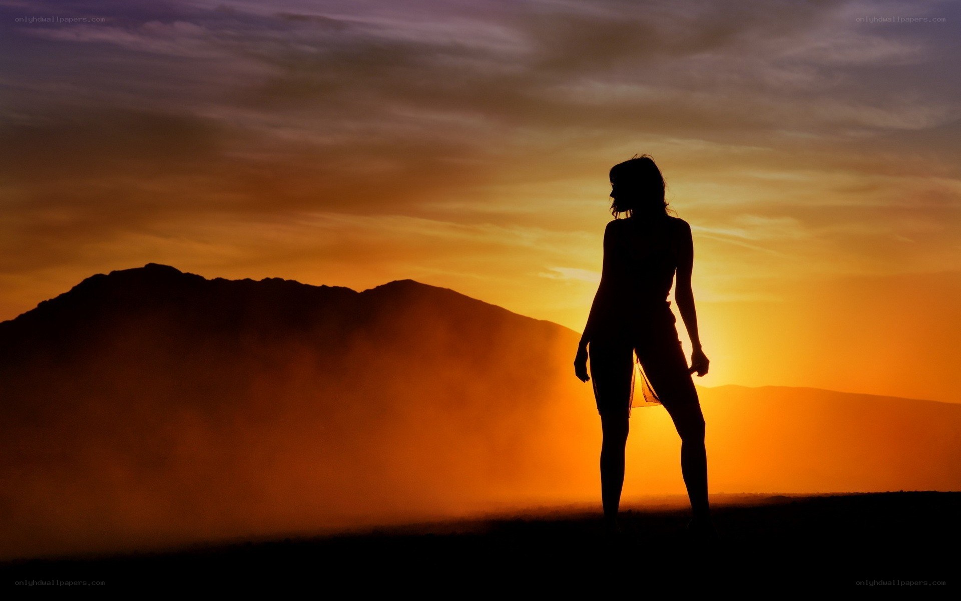 Silhouette at sunset