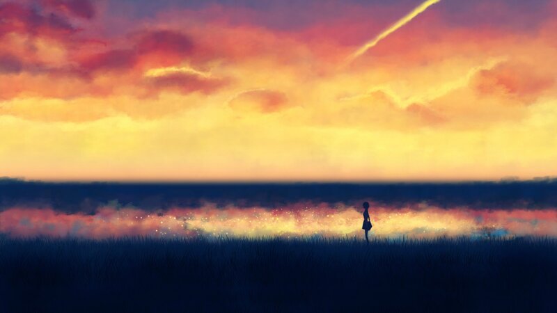 Silhouette at sunset