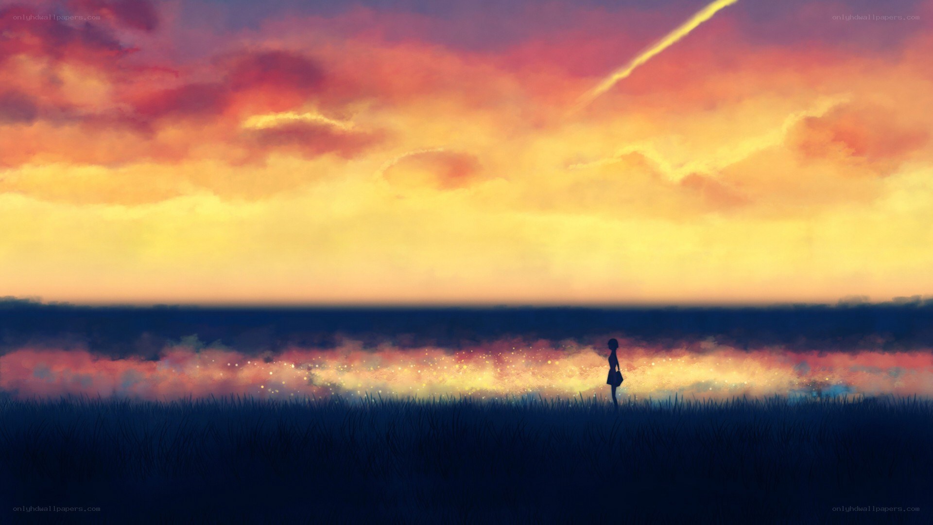 Silhouette at sunset