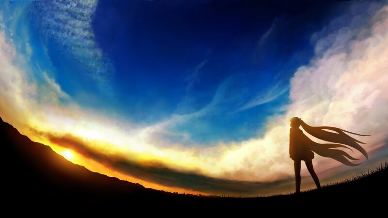 silhouette at sunset
