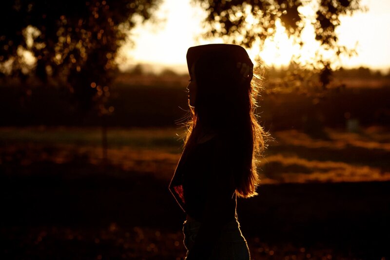 silhouette at sunset