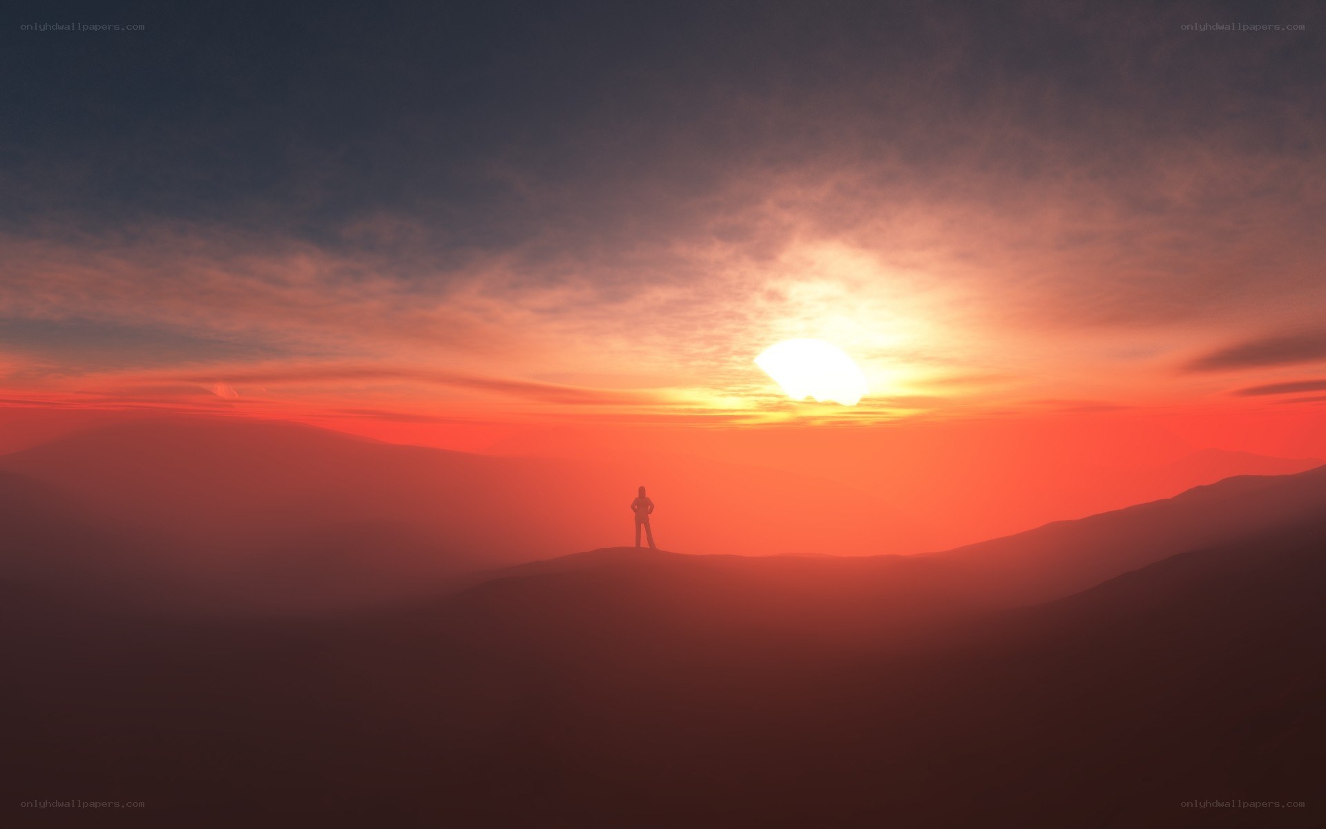 Silhouette at sunset