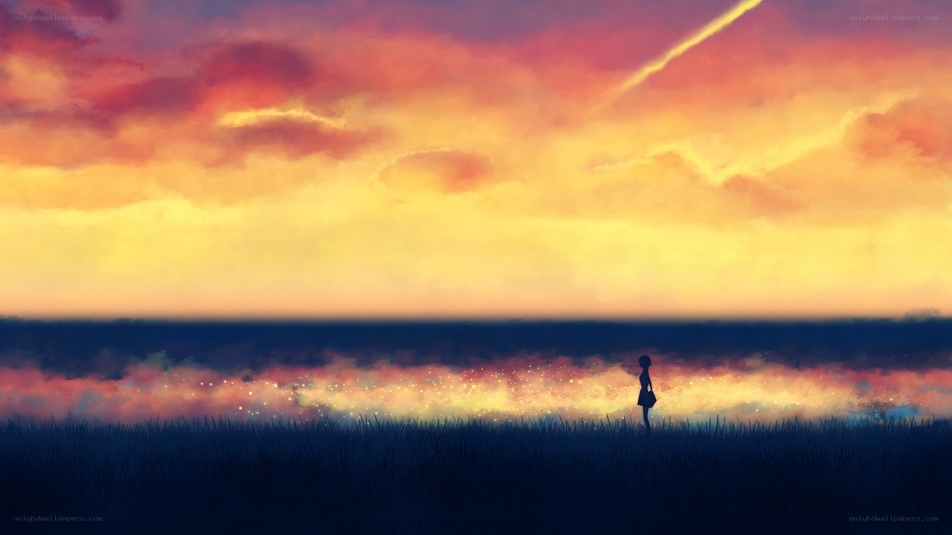 Silhouette at sunset