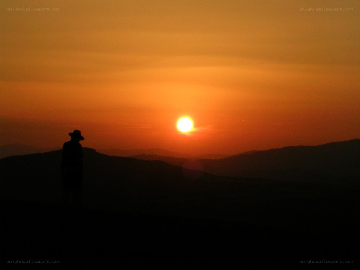 Silhouette at sunset