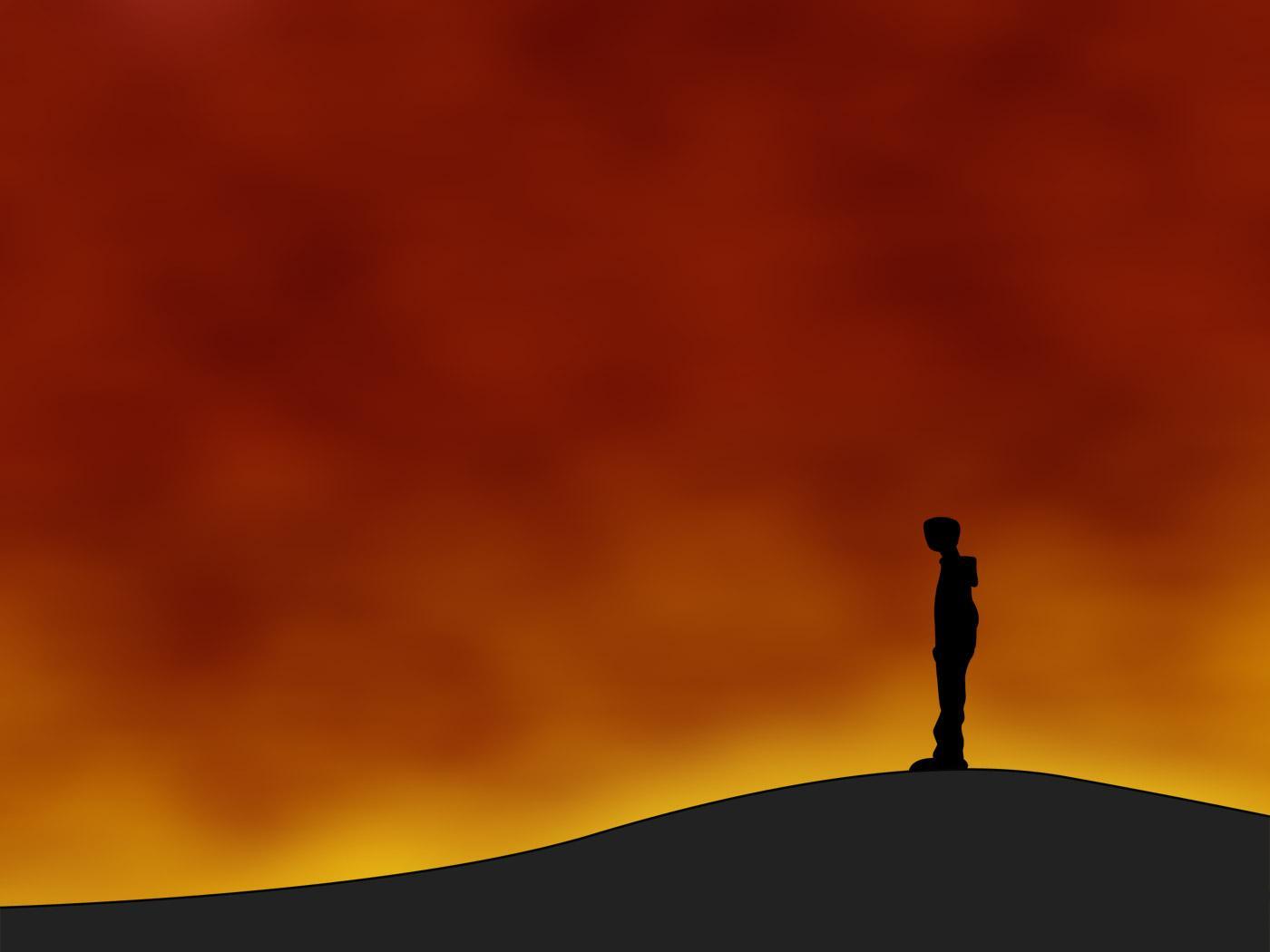 silhouette at sunset