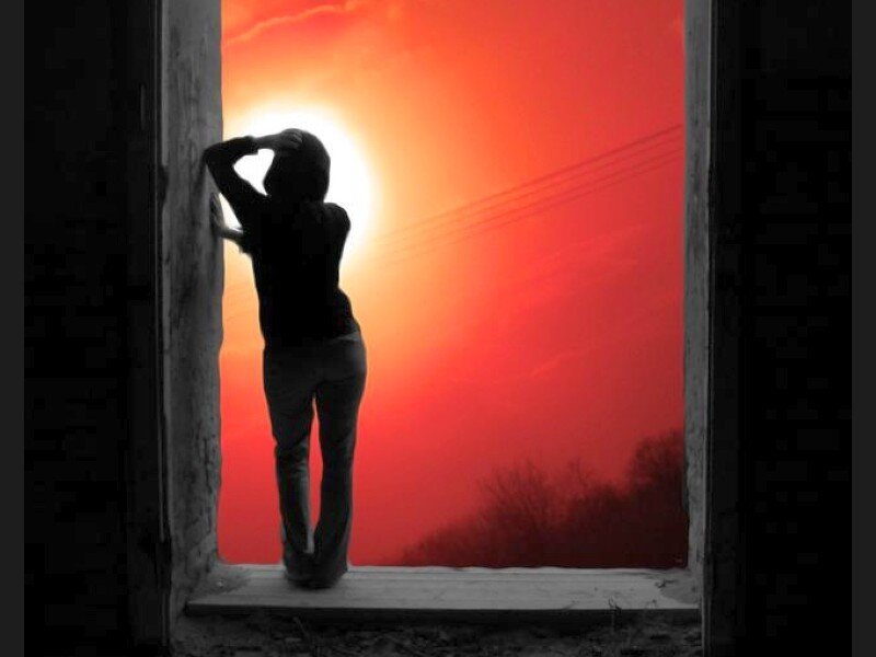 silhouette at sunset